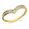 9ct Gold Diamond Wishbone Ring - 10pts - D8070