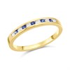 9ct Gold Sapphire And Diamond Half Eternity Ring - 14pts - D8121