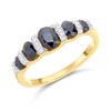 9ct Sapphire And Diamond Band Ring - D8135
