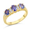9ct Gold Tanzanite And Diamond Ring - 10pts - D8320