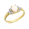 9ct Gold Opal And Diamond Ring - D8443