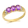 9ct Gold Amethyst And Diamond Ring - EXCLUSIVE - D8444