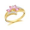9ct Gold Diamond And Pink Sapphire Ring - EXCLUSIVE - D8488