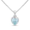 D4D Silver Diamond March Birth Crystal Pendant - D8584