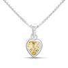 D4D Silver Diamond Nov Birth Crystal Necklace - D8592
