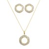 9ct Gold Diamond Circle Necklace And Earrings Gift Set - 1/4ct - D8615