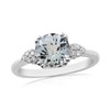 9ct White Gold Aquamarine And Diamond Ring - 7pts - D87001