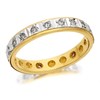 9ct Gold Two Colour Diamond Full Eternity Ring - 1/4ct - D8975