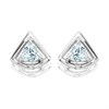 My Diamonds Silver Blue Topaz And Diamond Stud Earrings - D90140