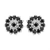 My Diamonds Silver Sapphire And Diamond Pinwheel Stud Earrings - D90152