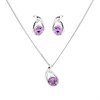 My Diamonds Silver Amethyst And Diamond Gift Set - D90155