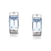 My Diamonds Silver Blue Topaz And Diamond Earrings - D9092