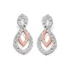 Hot Diamonds DE608 Rose Gold Plated Silver Harmony White Topaz Stud Earrings - D9134