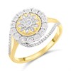 9ct Diamond Cluster Swirl Ring, 1/4ct - D92107
