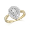 9ct Gold Diamond Pear Cluster Ring - 19pts - D9258