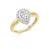 9ct Gold Pear Diamond Cluster Ring - 20pts - D9275