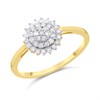 9ct Gold Diamond Cluster Ring - 1/4ct - D9286