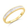 9ct Channel-Set Baguette Diamond Half-Eternity Ring, 30pts - D9299