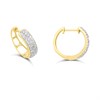 9ct Gold Diamond Huggie Earrings, 1/2ct/pr - D94165