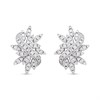 9ct White Gold Fancy Diamond Spray Earrings, 1/4ct/pair - D94171