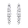 9ct White Gold Fancy Diamond Bar Earrings, 20pts/pr - D94174