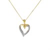 9ct Gold Diamond Heart Necklace - 6pts - D95101