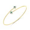 9ct Gold Emerald And Diamond Cross-Over Torc Bangle - D95184