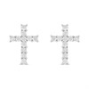 9ct Gold Diamond Cross Stud Earrings - D9689