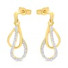 9ct Diamond-set Double-Teardrop Earrings - D9692