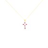 9ct Gold Ruby And Diamond Cross - D97125