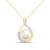 9ct Freshwater Pearl And Diamond Necklace - D97132