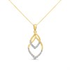 9ct Double Open Tear-Shaped Diamond Necklace - D97133