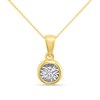 9ct Illusion-Set Diamond Solitaire Necklace - D97135