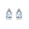 My Diamonds Silver Blue Topaz And Diamond Earrings - D99118