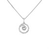 My Diamonds Silver Diamond Swirl Necklace - D99135