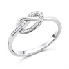 My Diamonds Silver Diamond Knot Ring - D99140