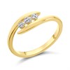 My Diamonds Gold Plated Silver Diamond Crossover Trilogy Ring - 6pts - D99152
