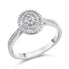 My Diamonds Silver Diamond Halo Cluster Ring - 9pts - D99155