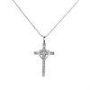 My Diamonds Silver Diamond Heart Cross And Chain - D99170