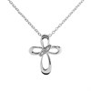 My Diamonds Silver Diamond Open Cross And Chain - D99174