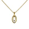 My Diamonds Gold Plated Silver Diamond Oval Necklace - D99175