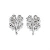 My Diamonds Silver Diamond Lucky Clover Stud Earrings - D99187