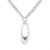 My Diamonds Silver Diamond Oval Necklace - D99217