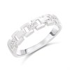 My Diamonds Silver Diamond-Set Open Ring - D99234