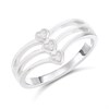 My Diamonds Silver Diamond-Set Wishbone Ring - D99236