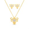 My Diamonds Gold Plated Silver Diamond-Set Bee Gift Set - D99250