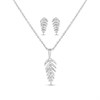 My Diamonds Silver Diamond-Set Feather Gift-Set - D99256