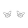 My Diamonds Silver Diamond-Set Butterfly Earrings - D99259