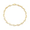 My Diamonds Gold Plated Silver Diamond-Set Wave-Link Bracelet - D99273