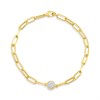 My Diamonds Gold Plated Silver Diamond-Set Open Link Bracelet - D99276